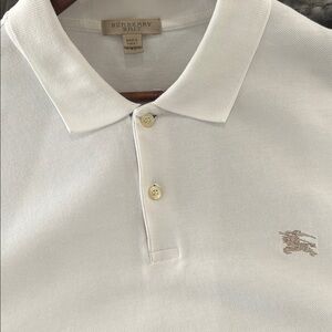 Burberry White Polo Shirt Classic Design